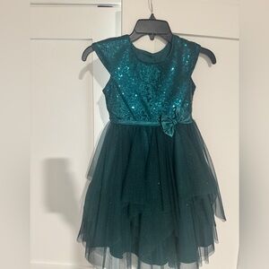 Jona Michelle Teal Sequin Formal Dress